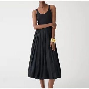 J Crew Fitted Bubble Dress Black XL